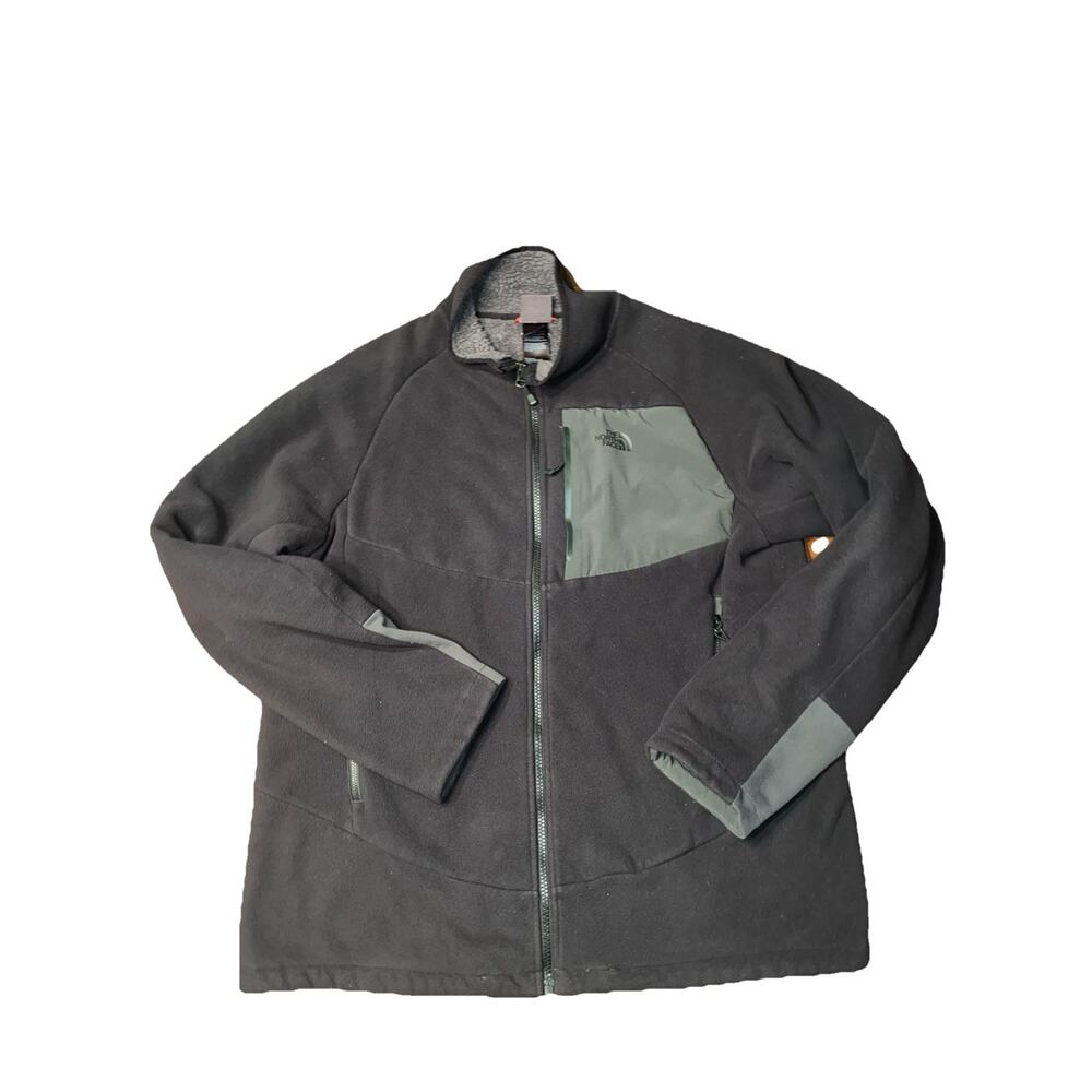 The North Face Chimborazo Jacket Mens L Black Fleece Full Zip Sherpa Lined